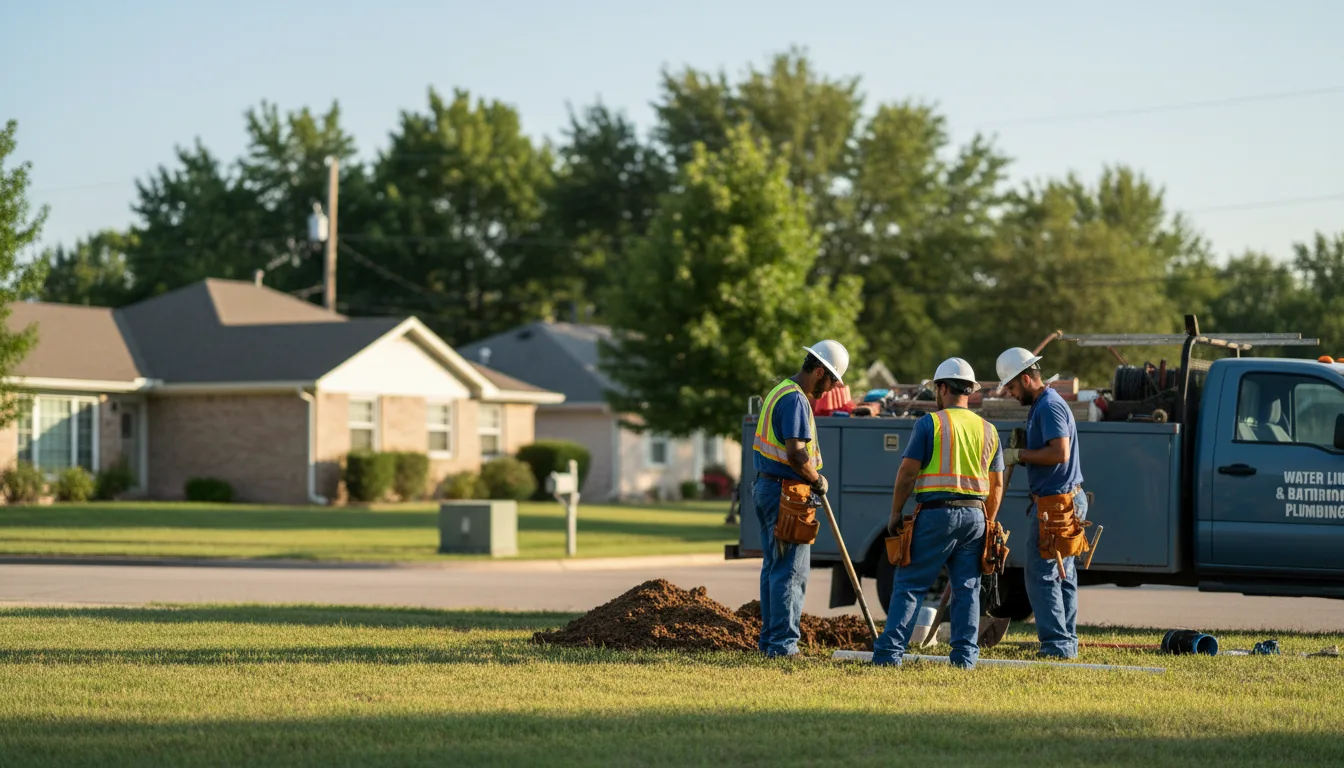 Residential water line and bathroom plumbing service in Jerico Springs, MO